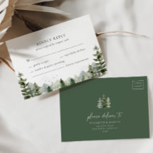 Mountain Evergreen Wald Forest Elegante Hochzeit