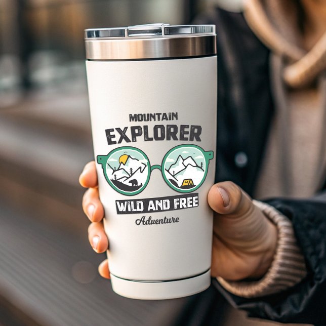 Mountain Explorer Camping sauvage | Sticker Die-Cu (Mountain Explorer Camping Sticker)