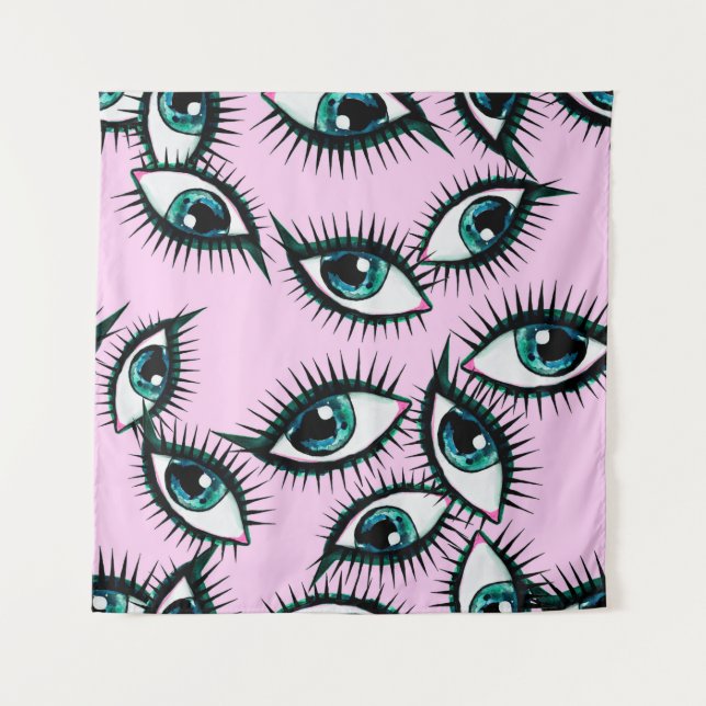 Mountain eye. Abstract icon.  Wandteppich (Vorderseite)
