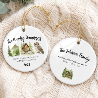 Mountain Family Cabin Urlaubsgruppe Keramik Ornament