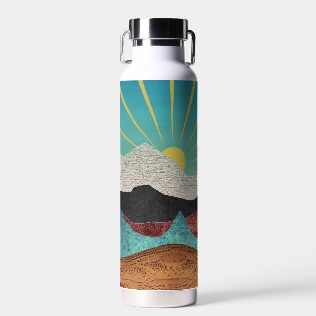 Mountain Fantasy Sunrise Trinkflasche (Vorne)