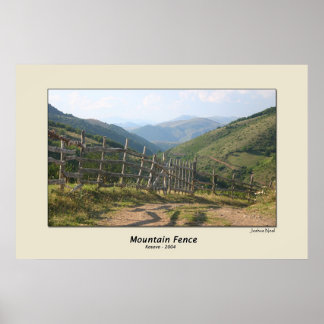 Mountain Fence Poster