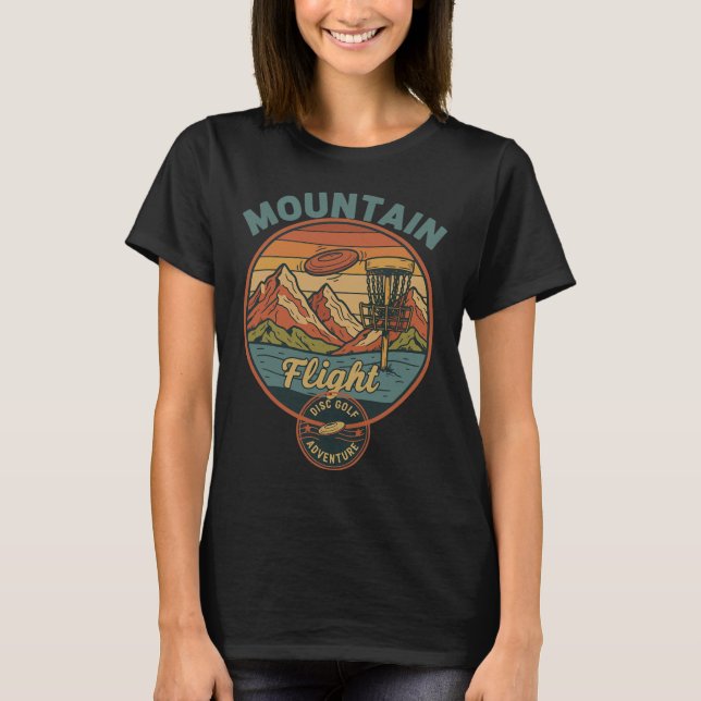 Mountain Flight Disc Golf Abenteuer  T-Shirt (Vorderseite)