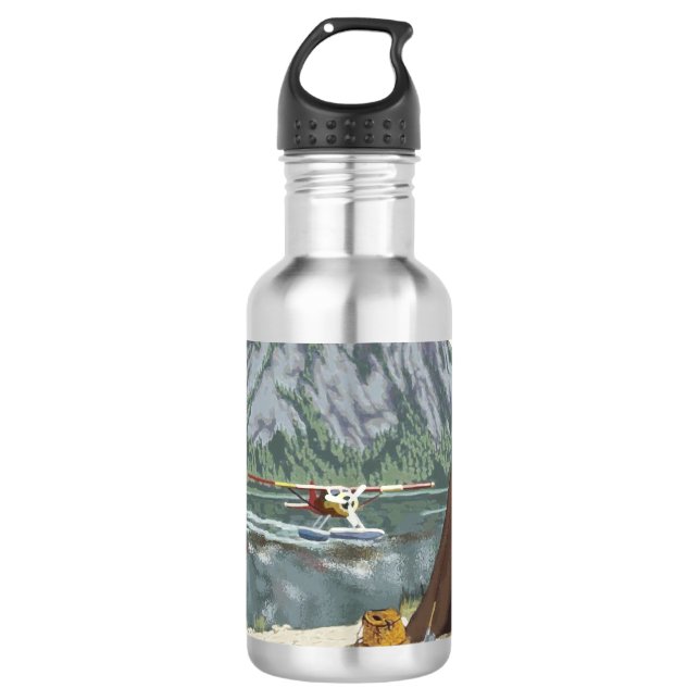 Mountain Flugzeug Adventure Travel Trinkflasche (Vorderseite)