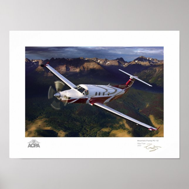 Mountain Flying PC-12 Gallery Poster (Vorne)