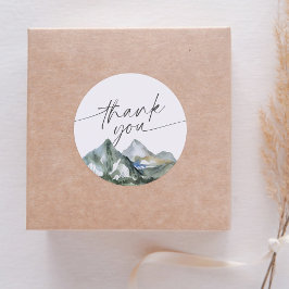 Mountain Forest Baby Dusche Runder Aufkleber