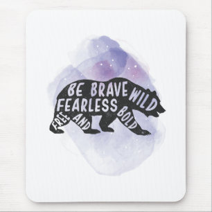 Mountain Forest Bear Lover Silhouette Mousepad