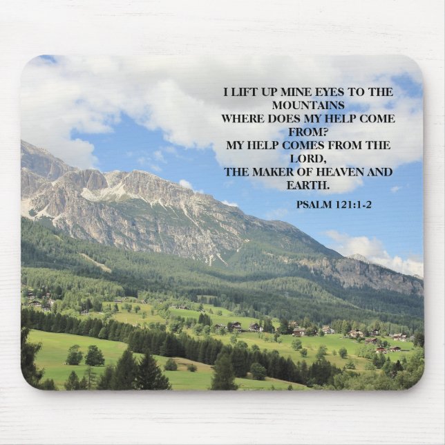 Mountain Foto Inspiration Christlich Bibel Verse Mousepad (Vorne)