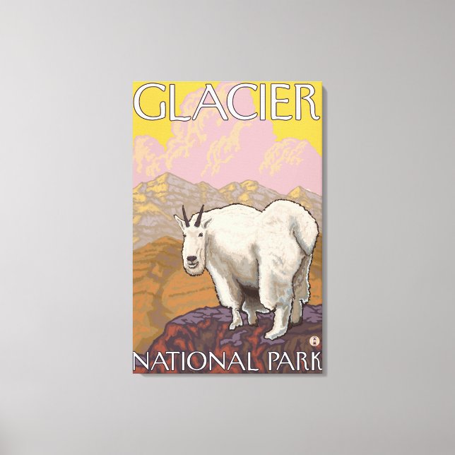 Mountain Goat - Glacier National Park, MT Leinwanddruck (Vorderseite)