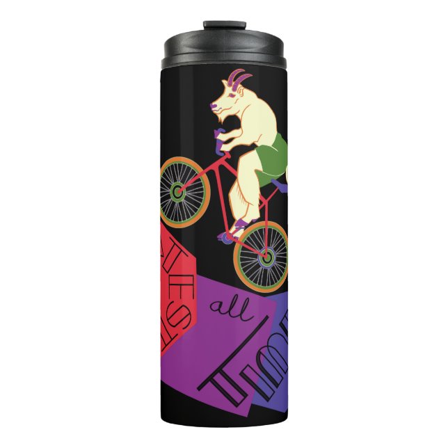 Mountain Goat Mountain Biking Thermosbecher (Vorderseite)