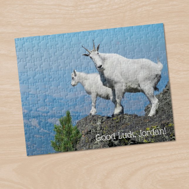 Mountain Goats Foto Template Custom Name (Mountain Goats Photo Template Custom Name Jigsaw Puzzle in situ)