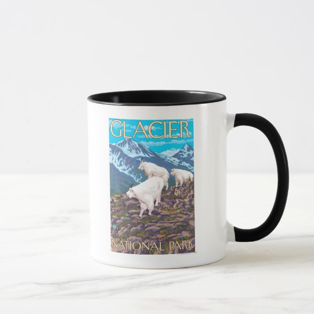Mountain Goats Scene - Glacier National Park, Tasse (Rechts)