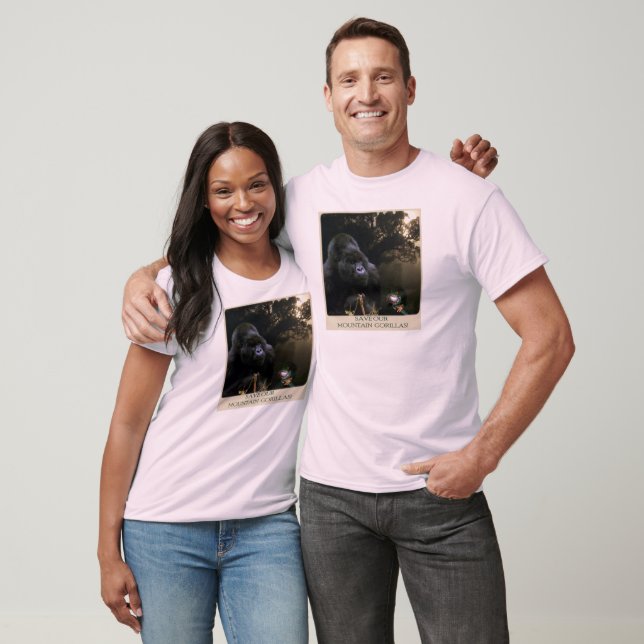 Mountain Gorilla Wildlife gefährdete Arten Shirt (Unisex)
