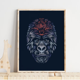 Mountain Gorilla - Wildlife Print | Gorilla Print Poster