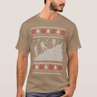 Mountain Hiker Ugly Christmas Hiking Xmas Snow Hik T-Shirt