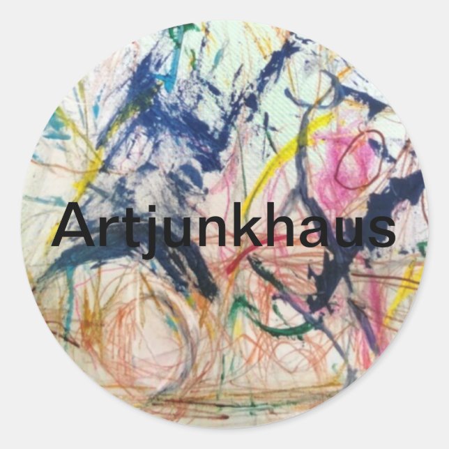 Mountain Horse Abstrakt Jeff Hankamer Artjunkhaus Runder Aufkleber (Vorderseite)