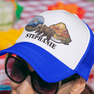 Mountain Imitats Patches Bären Personalisierte Ges Truckerkappe