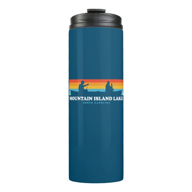 Mountain Island Lake North Carolina Canoe Thermosbecher (Vorderseite)
