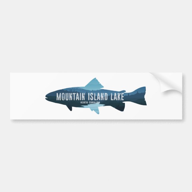 Mountain Island Lake North Carolina Fisch Autoaufkleber (Vorne)