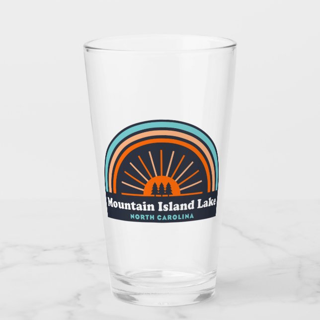 Mountain Island Lake North Carolina Rainbow Glas (Vorderseite)