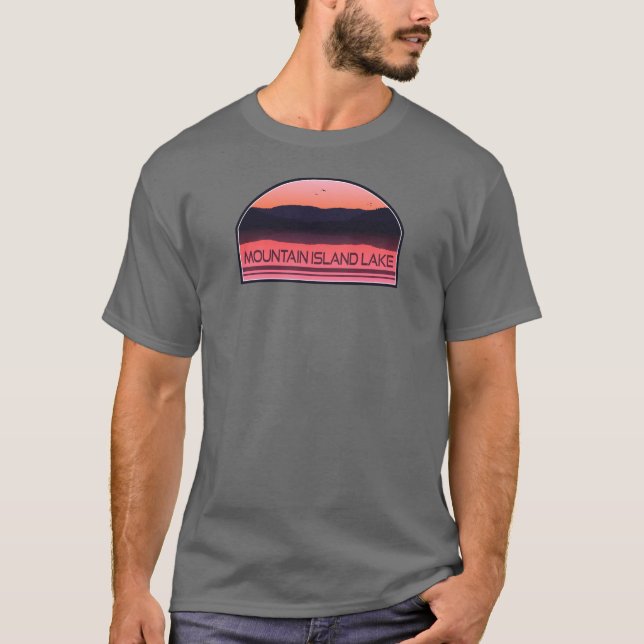 Mountain Island Lake North Carolina Red Sunrise T-Shirt (Vorderseite)