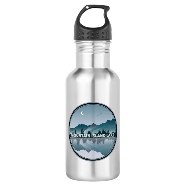 Mountain Island Lake North Carolina Reflektion Edelstahlflasche (Vorderseite)