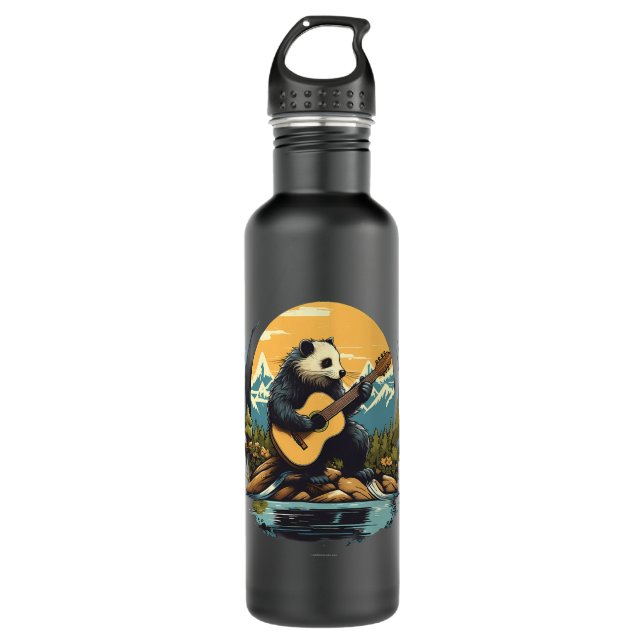 Mountain Lake Acoustic Guitar Skunk Edelstahlflasche (Vorderseite)