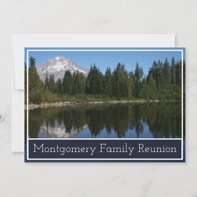Mountain Lake Family Wiedersehen Einladung (Vorderseite)