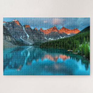 Mountain Lake Landschaftlich Landschaft Jigsaw Puz