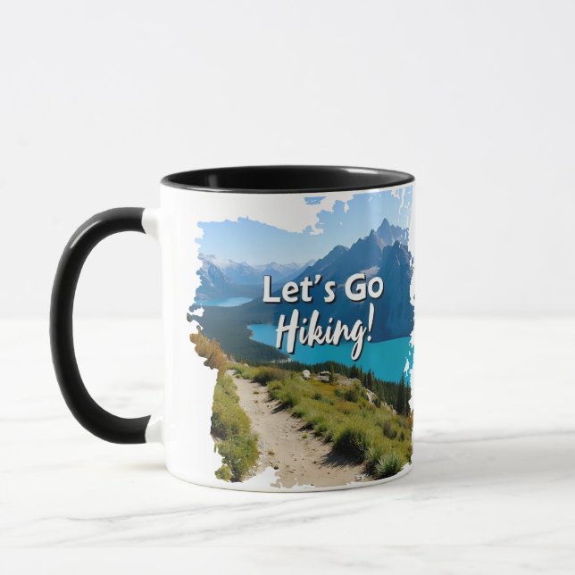 Mountain Lake Let's Go Wandern Tasse (Links)