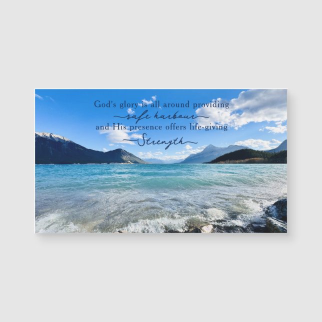 Mountain Lake Photo Inspiring Quote Magnet (Devant)