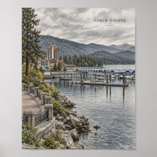 Mountain Lake Reflection Poster | Friedliche Wildn