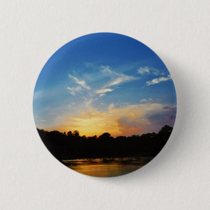 Mountain Lake Sunset Button