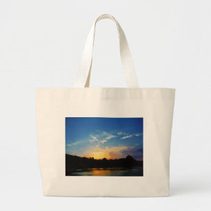 Mountain Lake Sunset Jumbo Stoffbeutel