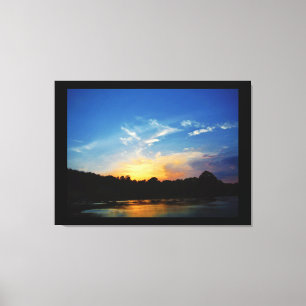 Mountain Lake Sunset Leinwanddruck