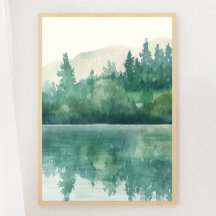 Mountain Lake Tranquil Imprimer 3 sur 3 Poster