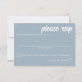 Mountain Lake Wedding RSVP Karte