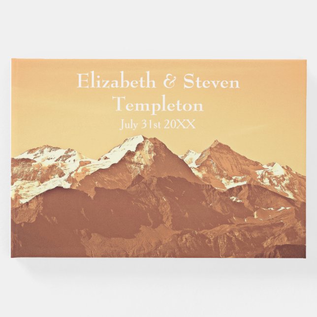 Mountain Landscape Wedding Gästebuch (Vorderseite)