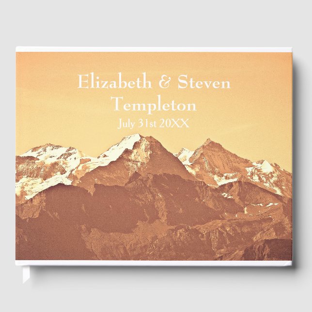 Mountain Landscape Wedding Gästebuch (Vorderseite)