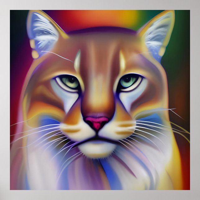 Mountain Lion Art Poster (Vorne)