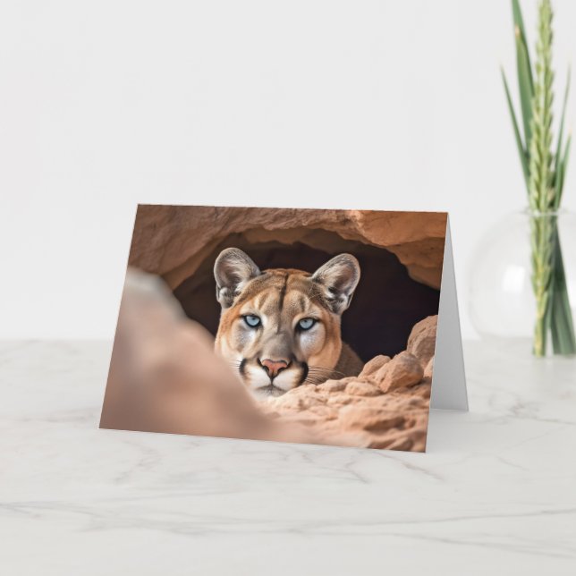 Mountain Lion Grußkarte Karte (Vorderseite)