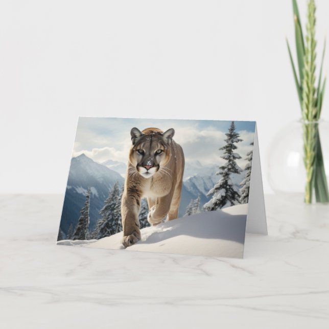 Mountain Lion Grußkarte Karte (Vorderseite)