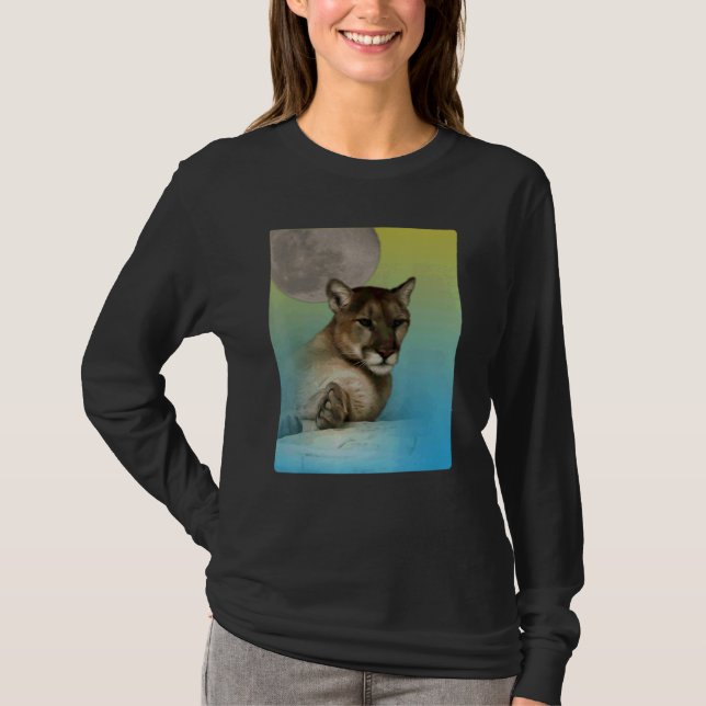 Mountain Lion Moon Light T-Shirt (Vorderseite)
