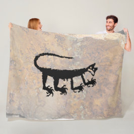 Mountain Lion Petroglyph Fleecedecke