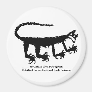 Mountain Lion Petroglyph Magnet