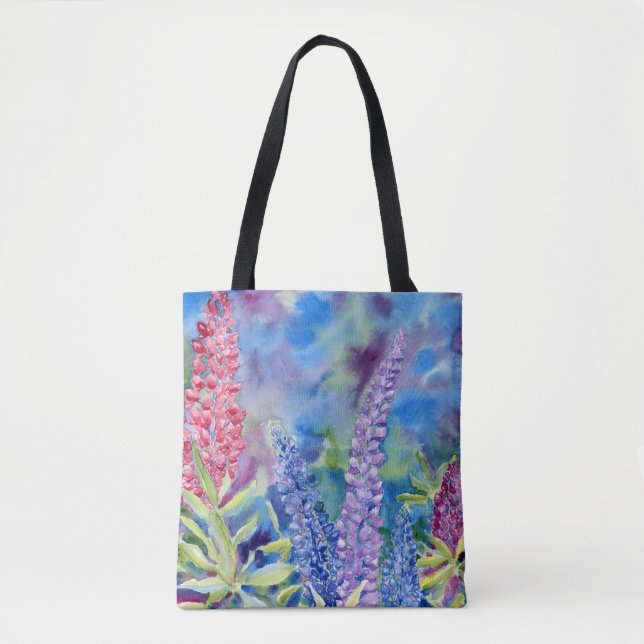 "Mountain Lupines" Schulter-Tasche Tasche (Vorderseite)