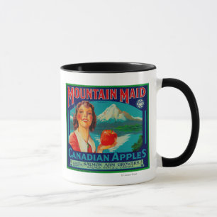 Mountain Maid Apple LabelKanada Tasse