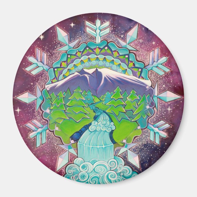 Mountain Mandala Magnet (Vorne)