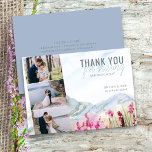 Mountain Meadow Wedding Foto Strip Danke Karte<br><div class="desc">Mountain Meadow Hochzeit danke Ihnen Fotokarte mit idyllischer Landschaft von blauen Bergketten und rosa Wildblume Wiese. Ihre Bilder werden im Landschaftsformat angezeigt und wenn Sie Probleme mit der Platzierung haben, versuchen Sie, sie in die Landschaft zu schneiden und laden Sie sie erneut hoch oder nutzen Sie den Knopf für die...</div>