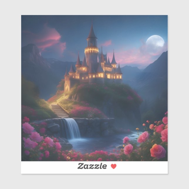 Mountain Midnight Castle Four Aufkleber (Blatt)